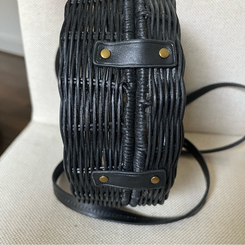 J. Crew Round Straw Bag in Black - Picture 6 of 15
